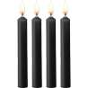TEASING WAX CANDLES - PARAFINA - 4-PACK - NEGRO