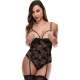 LACE TEDDY WITH GARTERS BODY LIGUERO