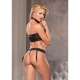 MESH TOP G STRING SET NEGRO