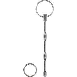 URETHRAL SOUNDING RIBBED PLUG WITH RING