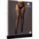 LE DESIR SUSPENDER LEOPARD PANTYHOSE BLACK OSX