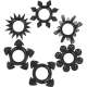 ANILLOS SILICONA TOWER OF POWER 6 PACK NEGRO